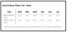 Load image into Gallery viewer, Send it Boss Fisher Tee - Rose